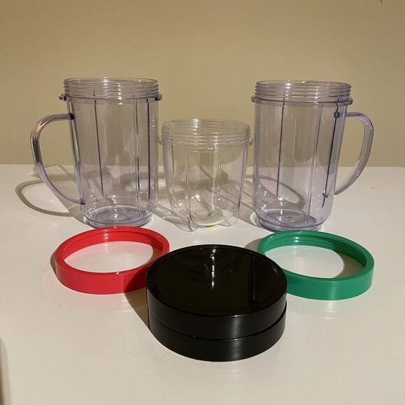 Magic Bullet Party Mugs - Set of 2 Mugs with Ring, 2 Sipper Lids, & Cup 3.5 oz - Picture 3 of 3